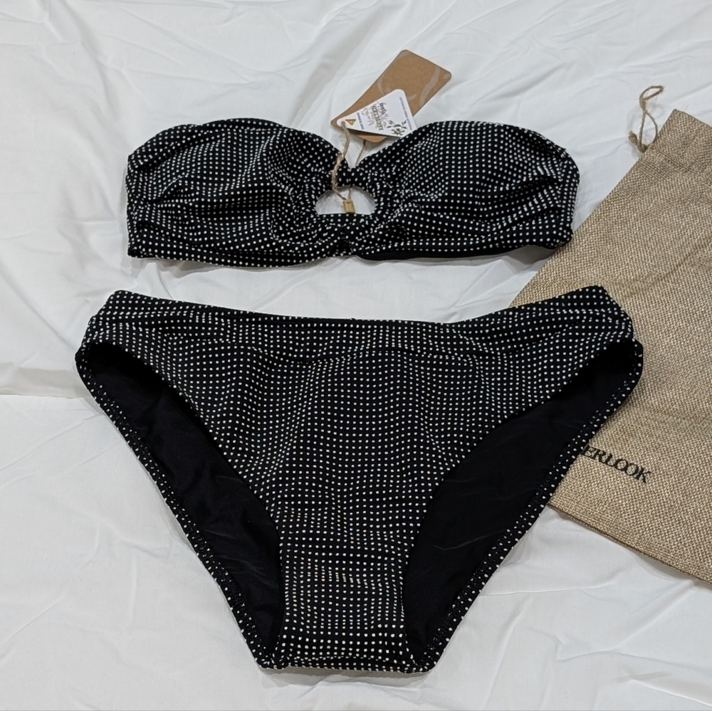 BNWT / Berlook / Polka Dot O-Ring Strapless Bikini